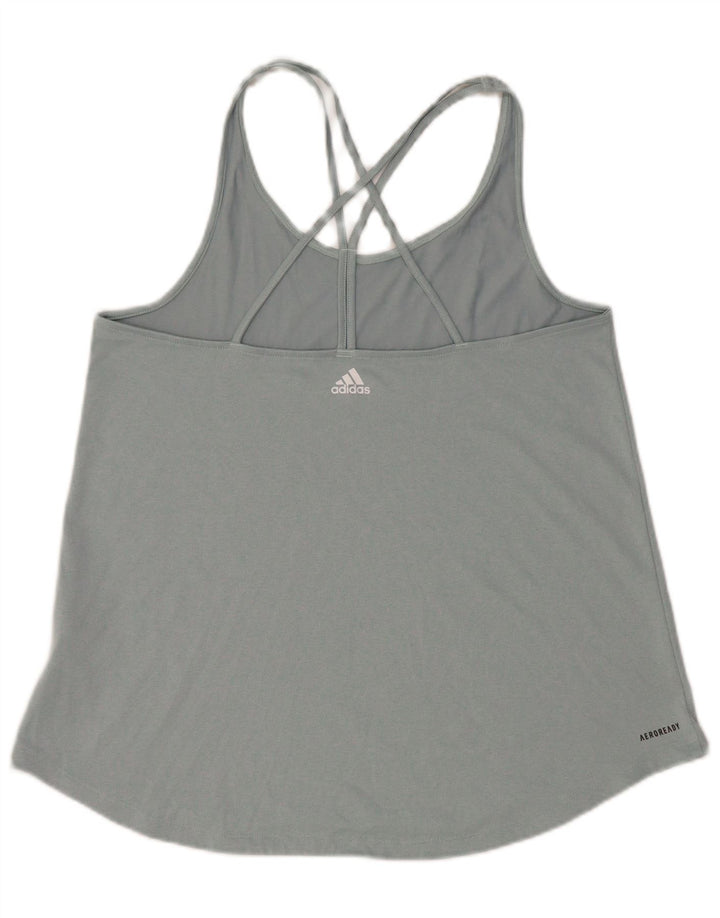 Женский жилет Adidas Aeroready Top UK 14, большой серый полиэстер
