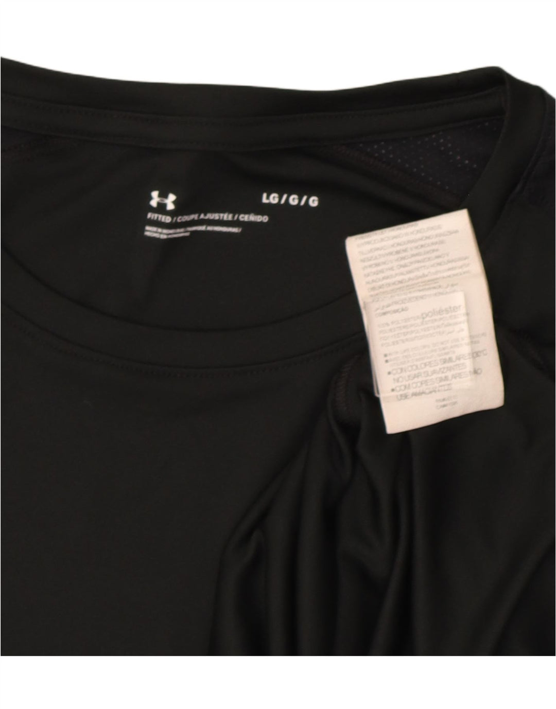 Мужской топ Under Armour с длинным рукавом, большой черный полиэстер