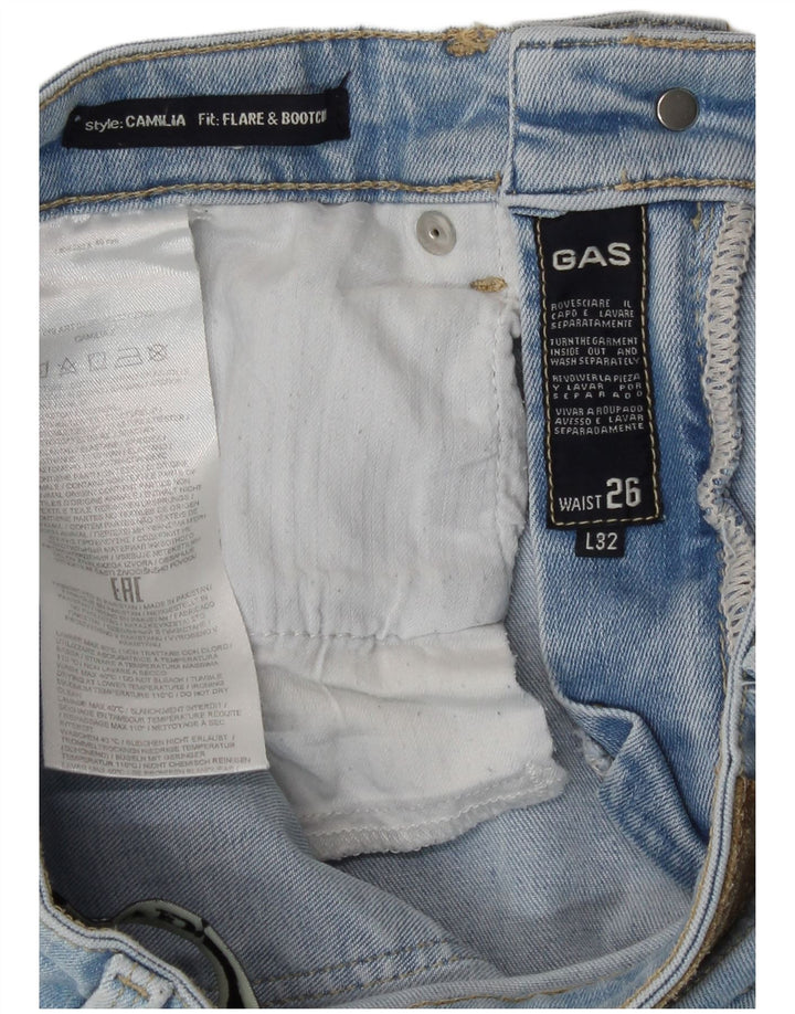 Женские расклешенные джинсы Gas Camilia Bootcut W26 L29 синие