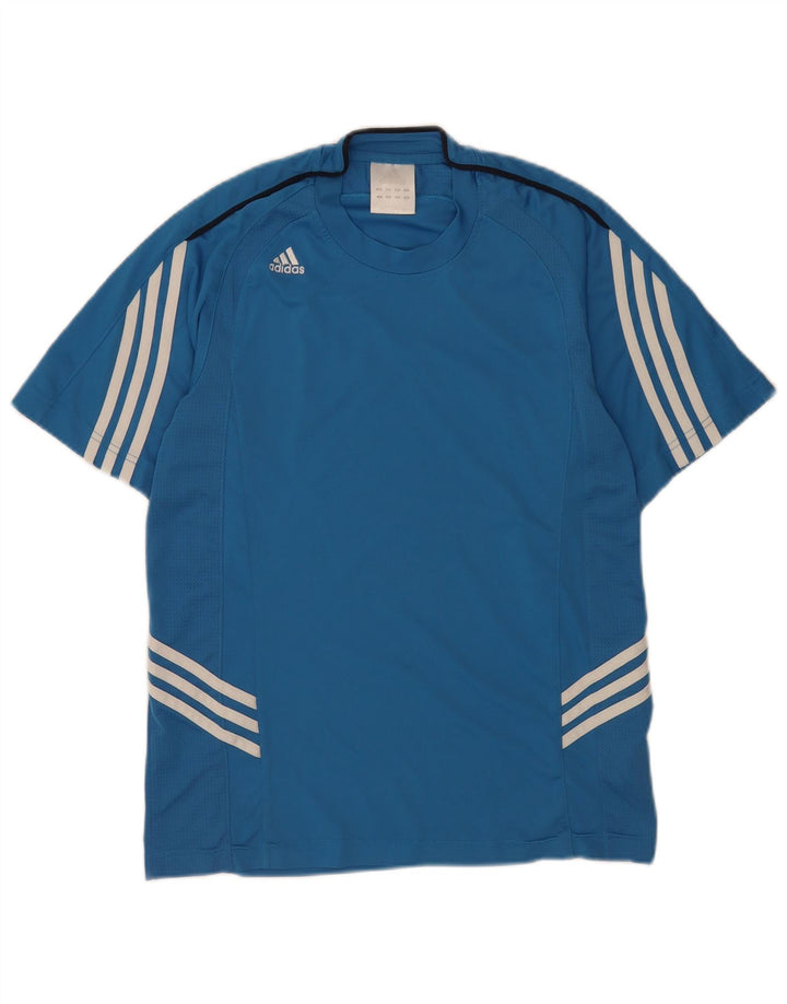 Мужская футболка Adidas Top Small Blue из полиэстера с цветными блоками