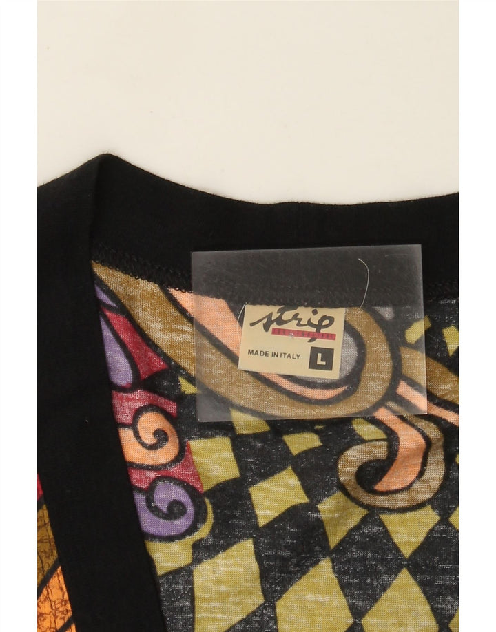 Винтажный женский оверсайз-кардиган, Великобритания, 16 больших разноцветных геометрических узоров