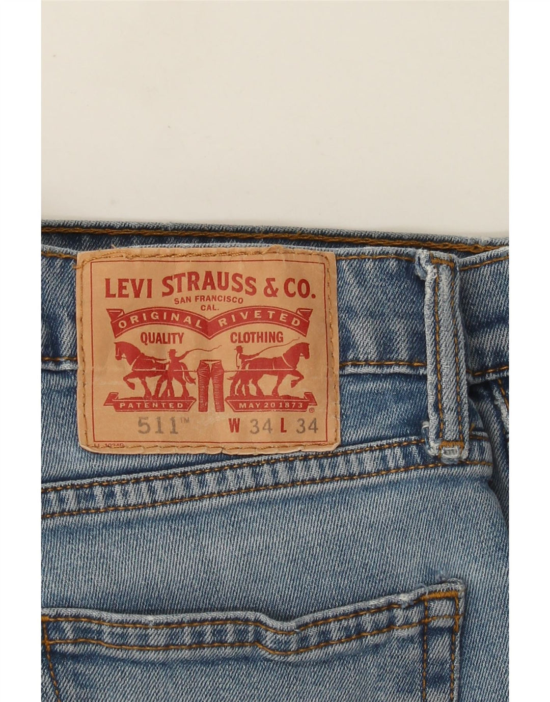 Мужские джинсы Levi's Slim 511 W34 L34 синие, хлопок