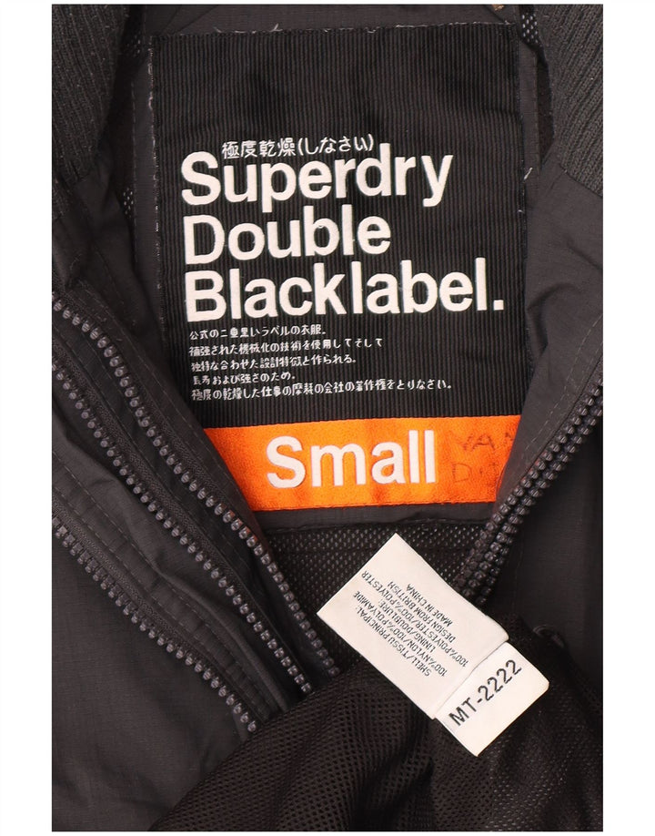 Женская дождевик с графическим рисунком Superdry UK 10, маленький серый нейлон
