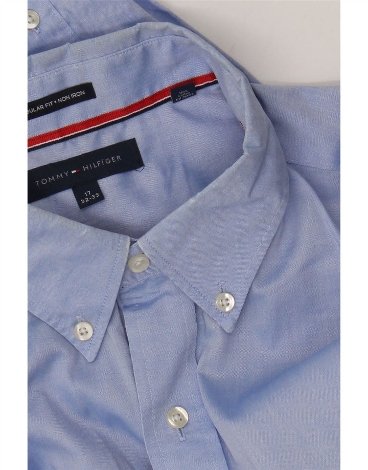 Мужская рубашка стандартного кроя Tommy Hilfiger, размер 17 XL, синяя, хлопок