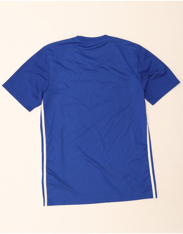 Мужская футболка Adidas Aeroready Slim Fit с графикой, верх, средний синий полиэстер