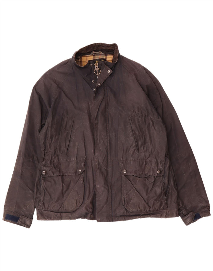 Мужская куртка Barbour из вощеного хлопка UK 44 2XL Темно-синий