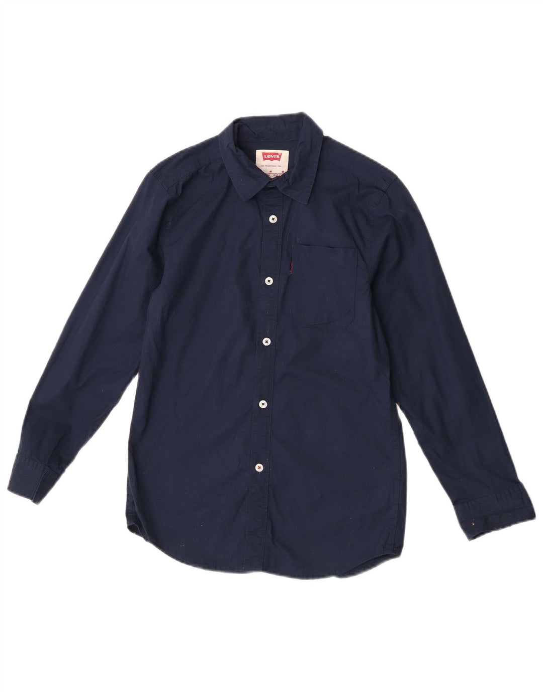 Рубашка Levi's для мальчиков 10-11 лет, средний темно-синий хлопковый цвет