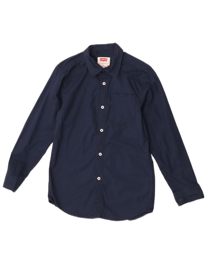 Рубашка Levi's для мальчиков 10-11 лет, средний темно-синий хлопковый цвет