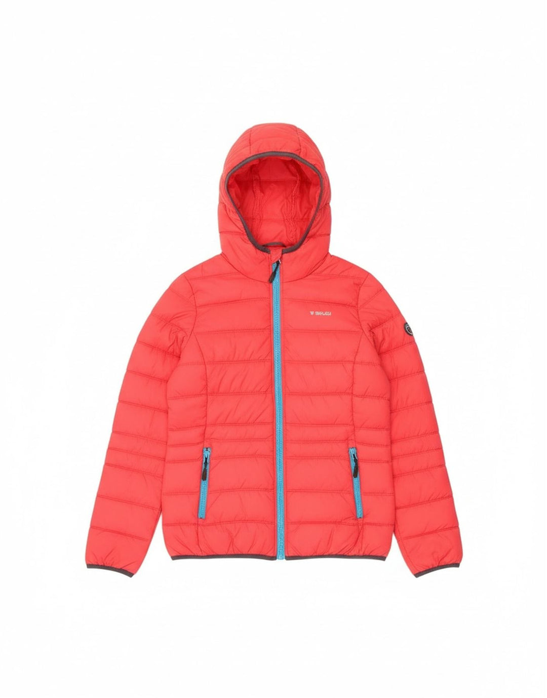 Женская утепленная куртка с капюшоном Brugi UK 14, средний красный полиамид