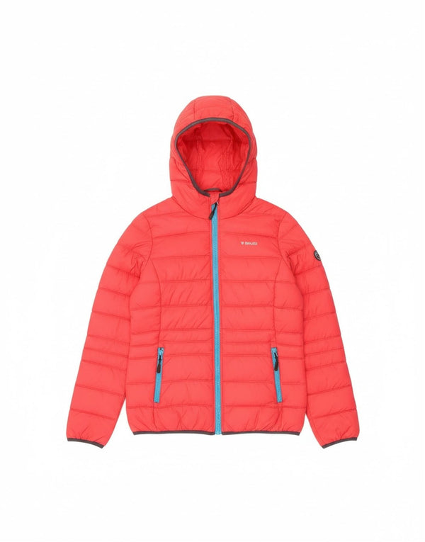 Женская утепленная куртка с капюшоном Brugi UK 14, средний красный полиамид