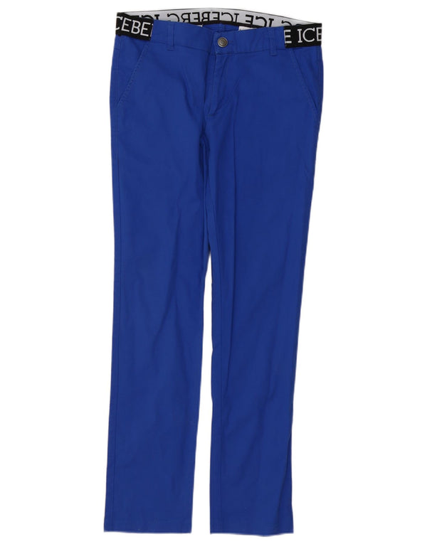 ICEBERG Брюки-чиносы скинни для мальчиков 12-13 лет, синие, хлопок