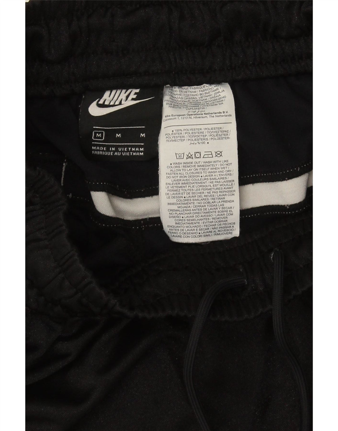 Мужские спортивные шорты Nike с графическим рисунком, средний черный, полиэстер с цветными блоками
