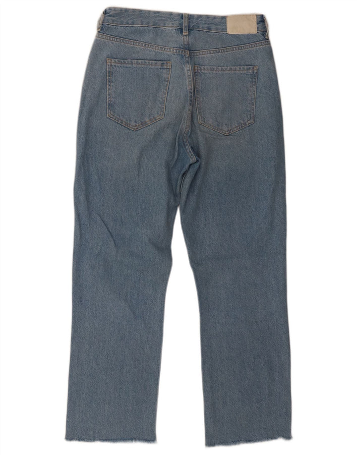 ZARA Womens Distressed Straight Jeans EU 38 Small W28 L27 Blue