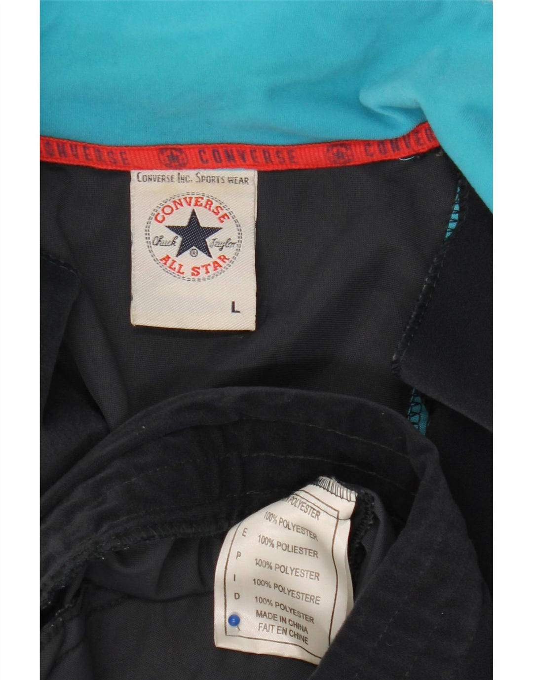 Мужской спортивный костюм CONVERSE Chuck Taylor, большая темно-синяя куртка