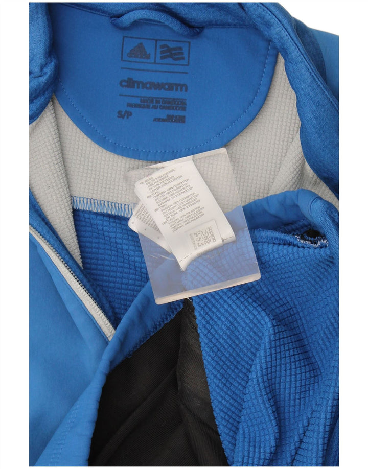 Adidas Climawarm Толстовка с воротником на молнии, маленький синий полиэстер