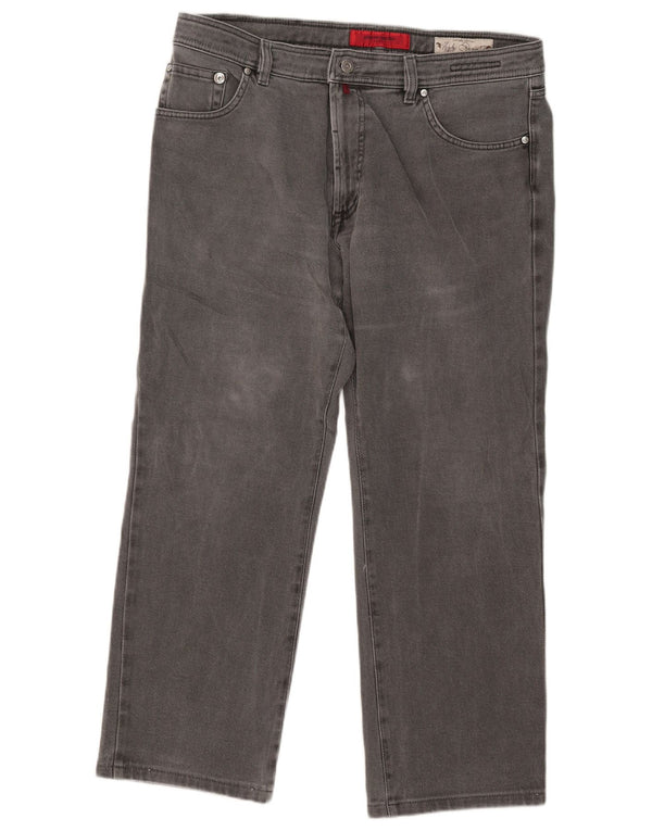Мужские прямые джинсы Pierre Cardin W38 L27 серые, хлопок