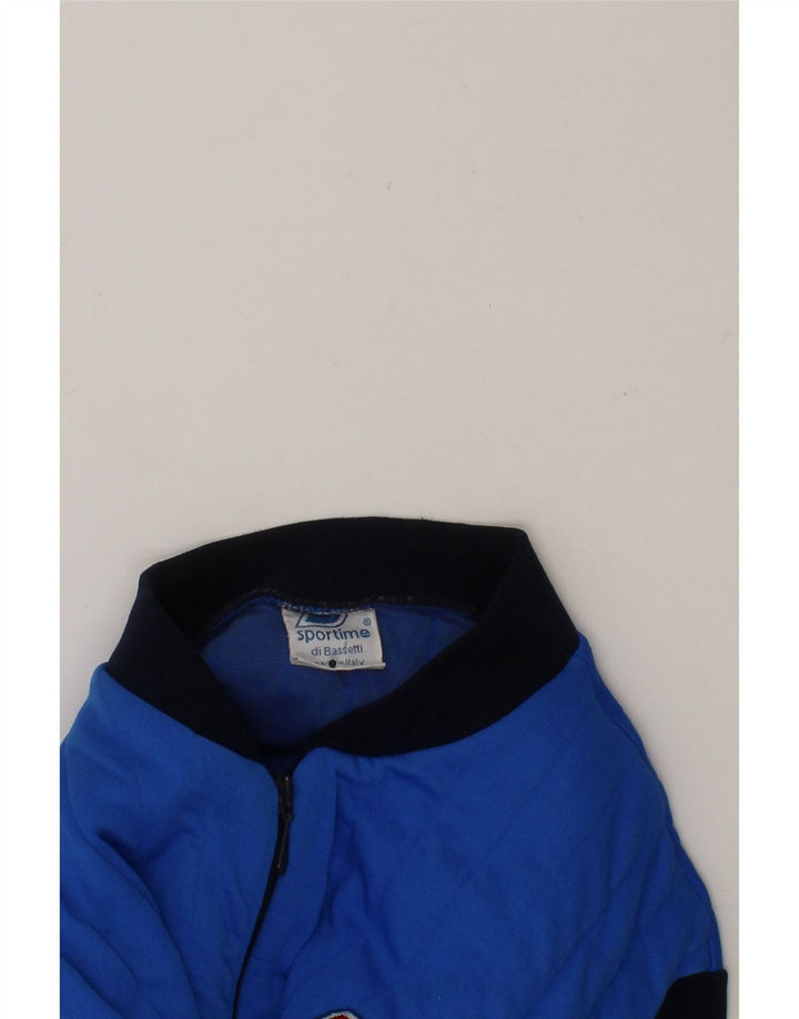 VINTAGE Boys Tracksuit Top Jacket 11-12 Years Blue Colourblock Vintage Vintage and Second-Hand Vintage from Messina Hembry 