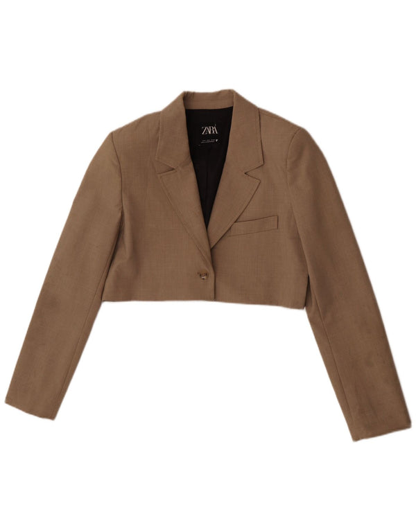 Женское болеро Zara UK 10, маленький коричневый цвет