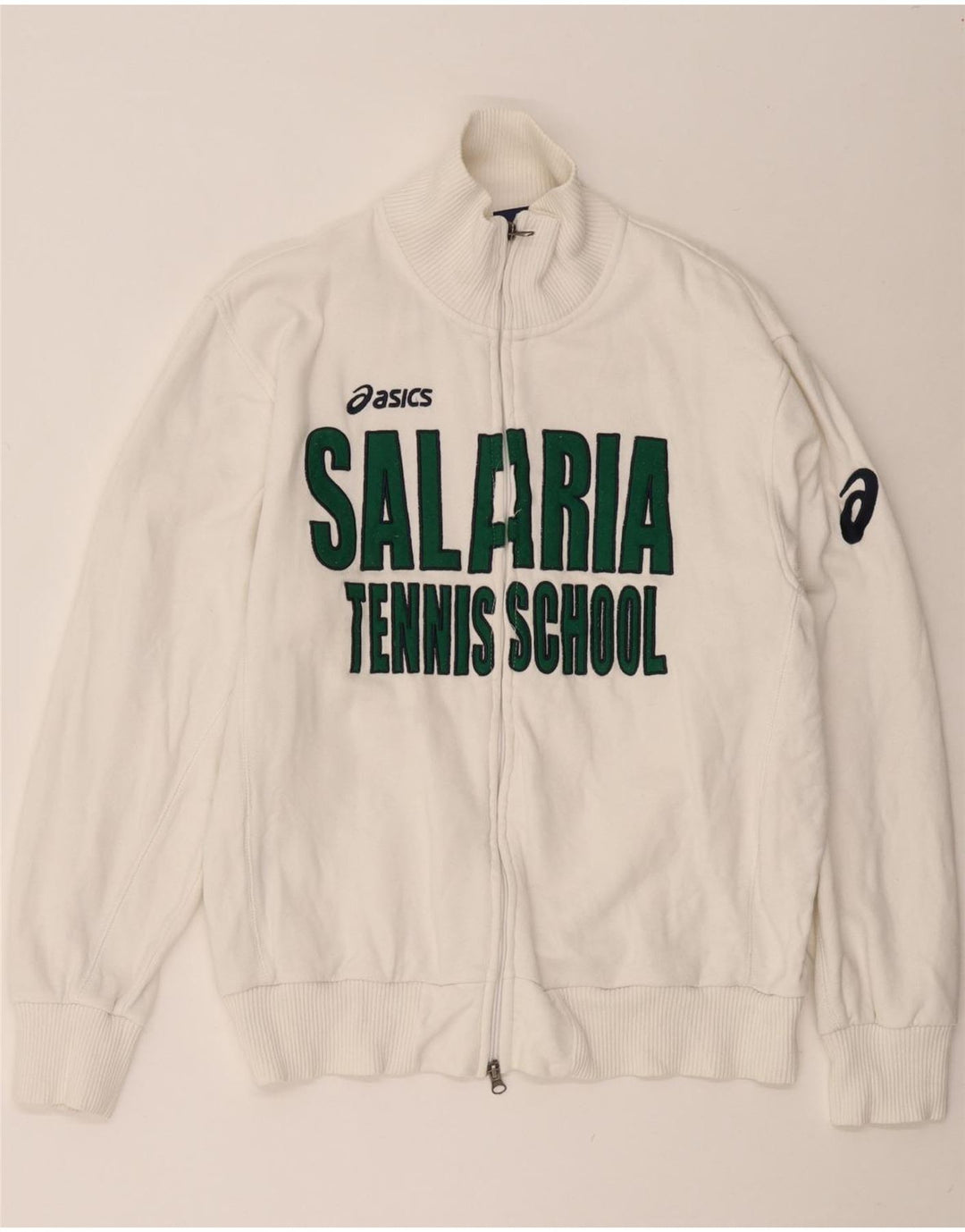 Мужская спортивная куртка с графическим рисунком ASICS XL, белый хлопок