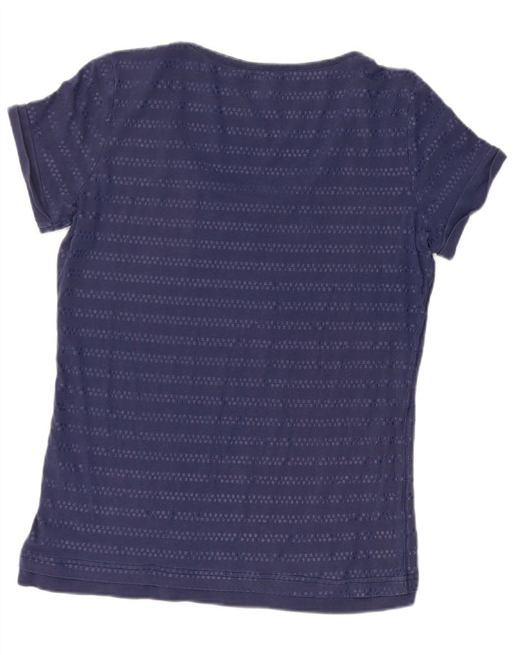 CHAMPION Womens T-Shirt Top UK 12 Medium Navy Blue