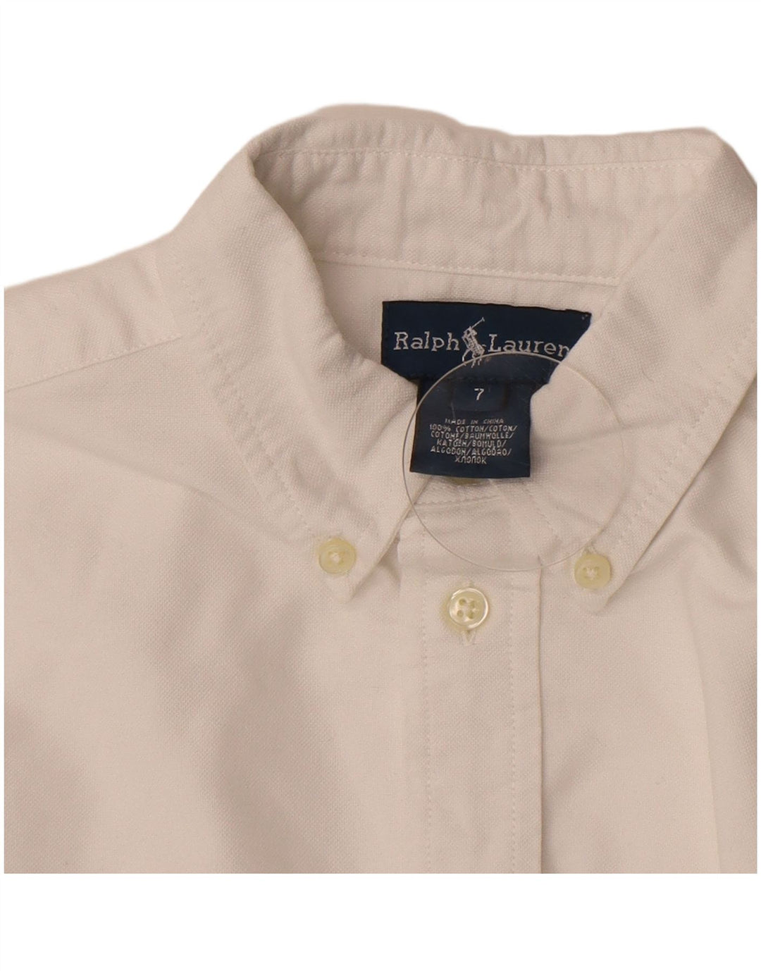 Рубашка для мальчика Ralph Lauren 6-7 лет, белый хлопок