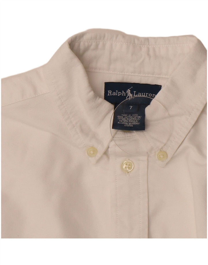 Рубашка для мальчика Ralph Lauren 6-7 лет, белый хлопок