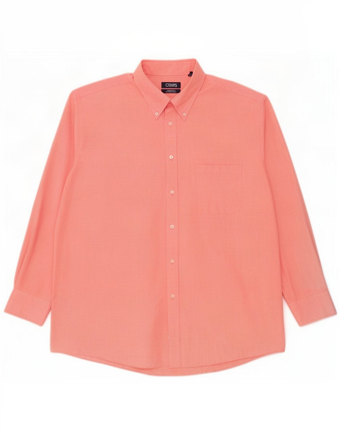 Мужская рубашка классического кроя Chaps, размер 18, 2XL, розовый хлопок с узором «гусиные лапки»