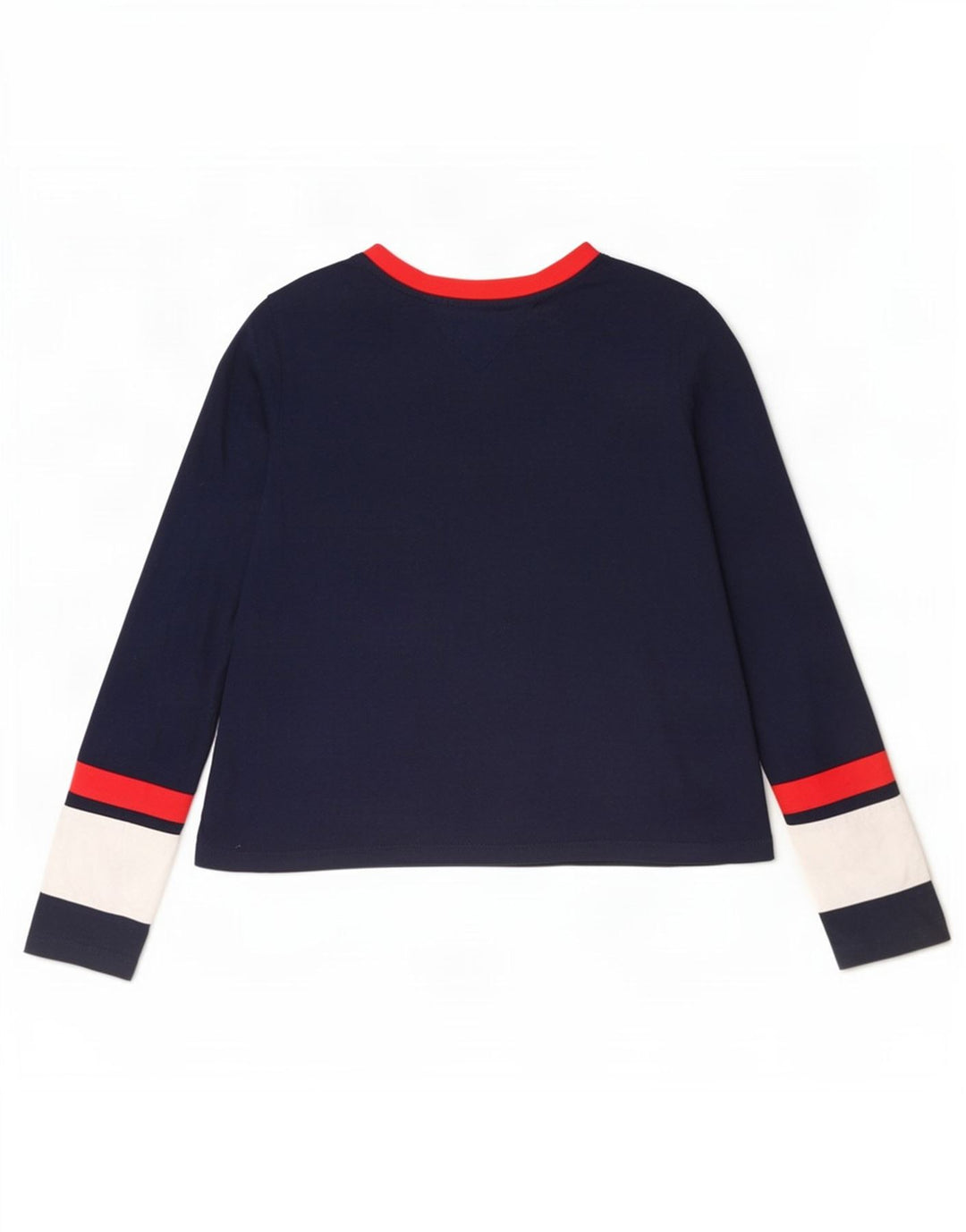 Женский топ Tommy Hilfiger с длинным рукавом UK 12, средний темно-синий с цветными блоками
