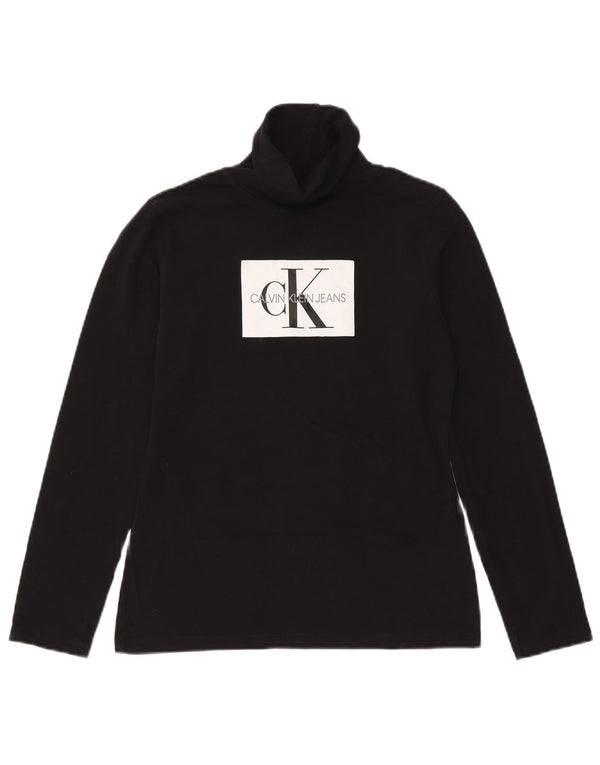 Женский топ с рисунком Calvin Klein Jeans UK 14, большой черный