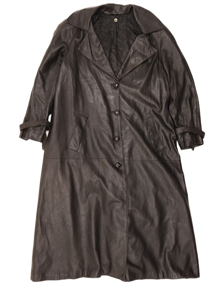 Sacip Женское Кожаное Пальто IT 42 Среднее Черное