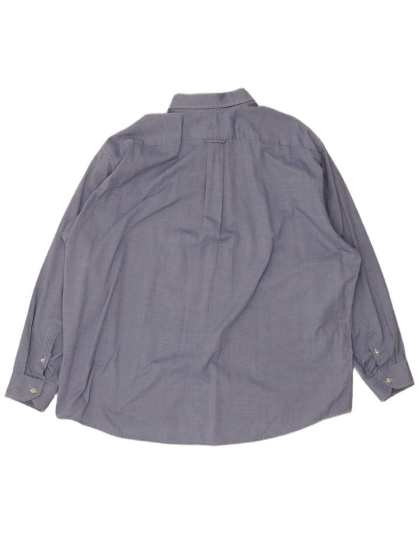 Мужская рубашка Lacoste, размер 45 XL, синяя, хлопок