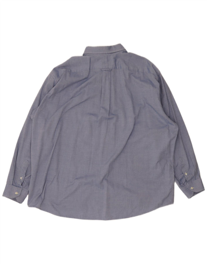 Мужская рубашка Lacoste, размер 45 XL, синяя, хлопок