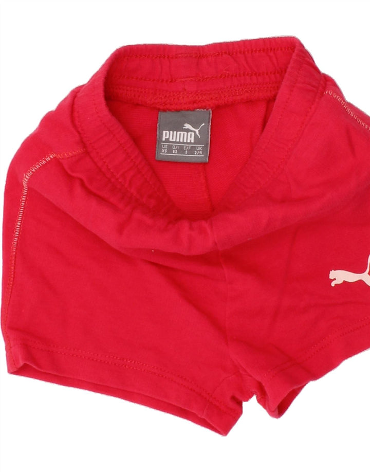 PUMA Girls Sport Shorts 2-3 Years Medium  Red Cotton Vintage Puma and Second-Hand Puma from Messina Hembry 