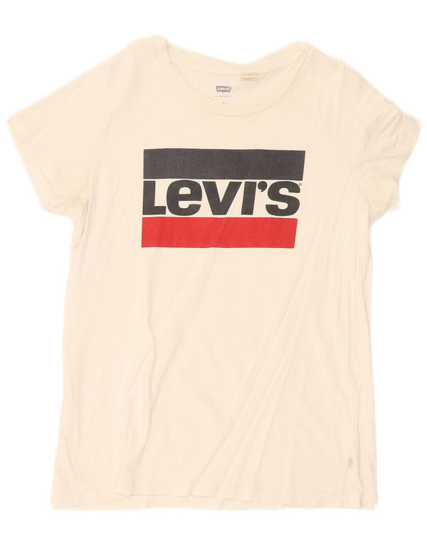 Женская футболка с рисунком Levi's Top UK 12, средний белый