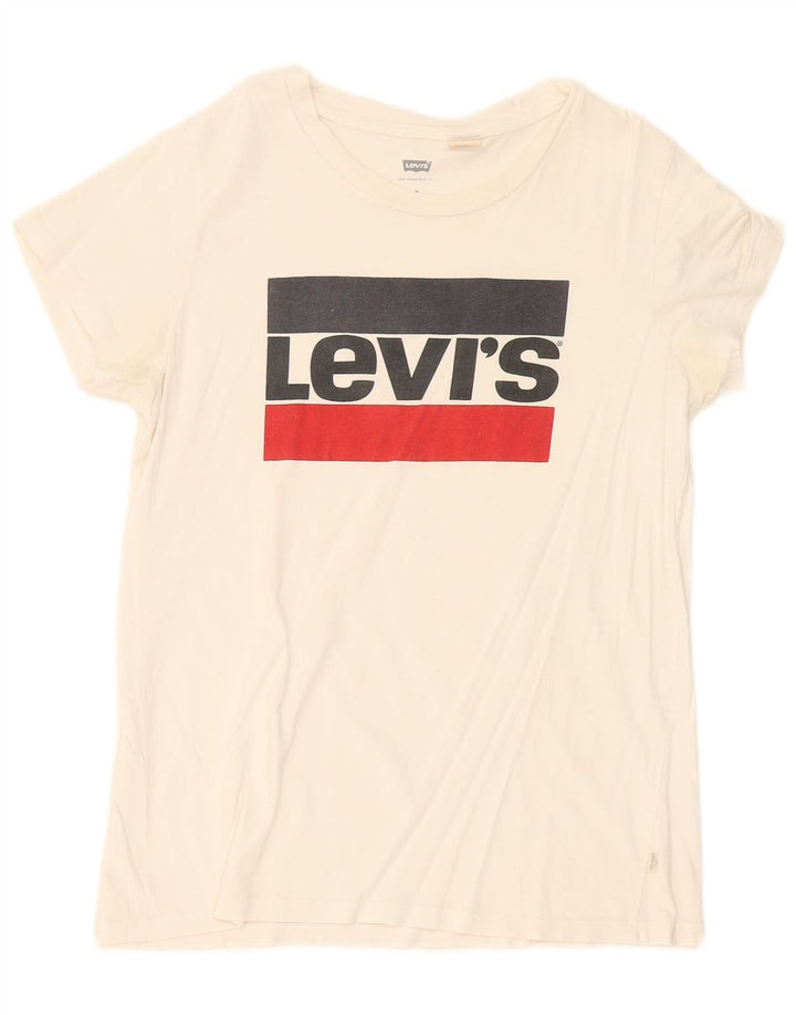 Женская футболка с рисунком Levi's Top UK 12, средний белый