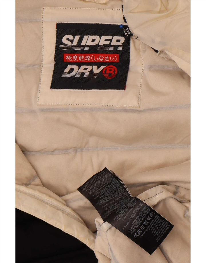 Женская утепленная куртка с капюшоном Superdry UK 12, средний черный полиэстер