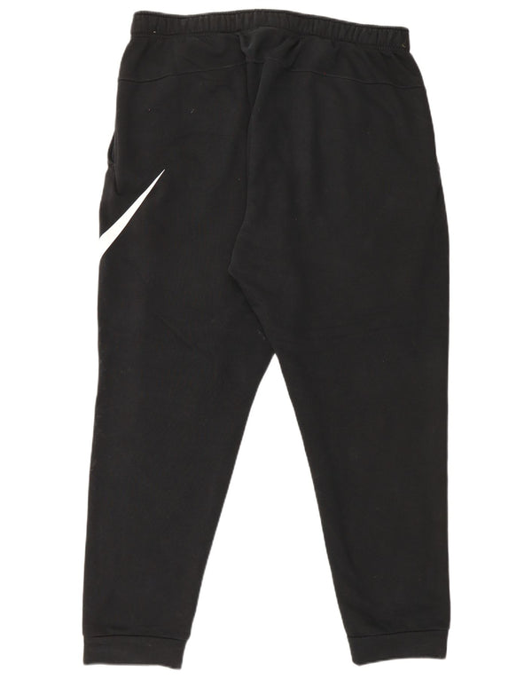 Женские спортивные брюки Nike Dri Fit с графическим принтом, брюки для бега, Великобритания 20, 2XL, черные