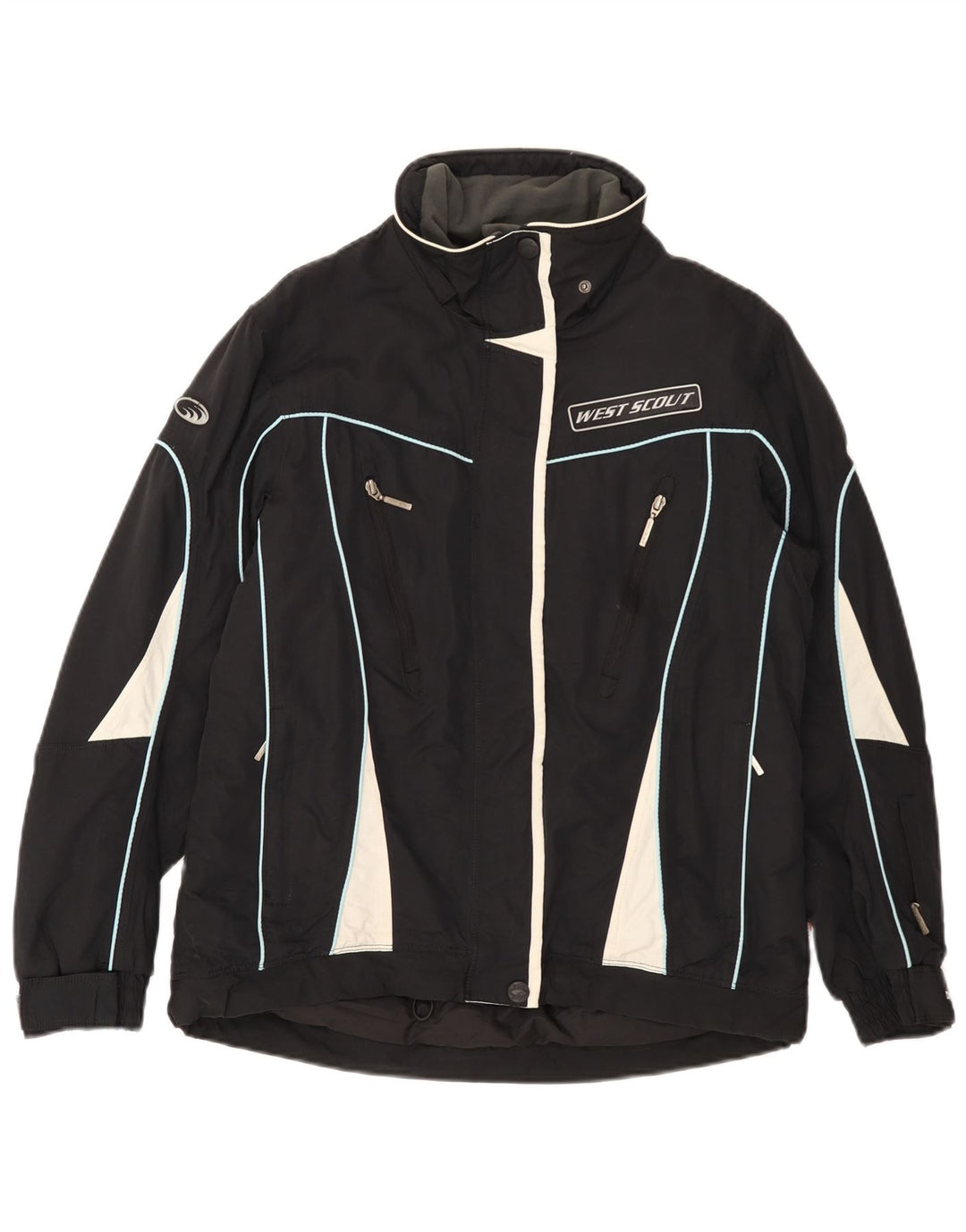 Женская ветровка West Scout UK 16, большая черная нейлоновая куртка с цветными блоками