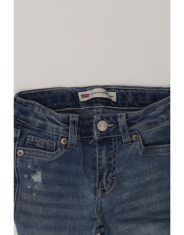 LEVI'S Girls Skinny Jeans 4-5 Years W20 L17  Blue Cotton | Vintage Levi's | Thrift | Second-Hand Levi's | Used Clothing | Messina Hembry 