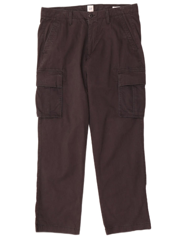 Мужские прямые брюки карго Gap W32 L30, черные, хлопковые
