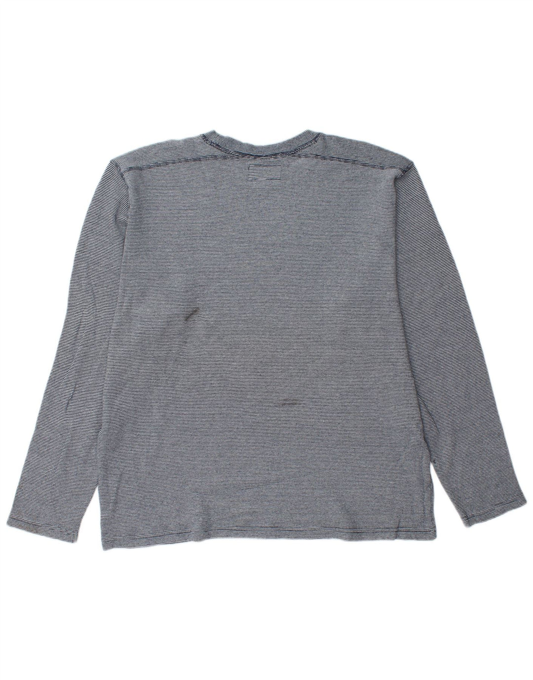 BONOBOS Мужской топ с длинным рукавом XL, синий в тонкую полоску, хлопок