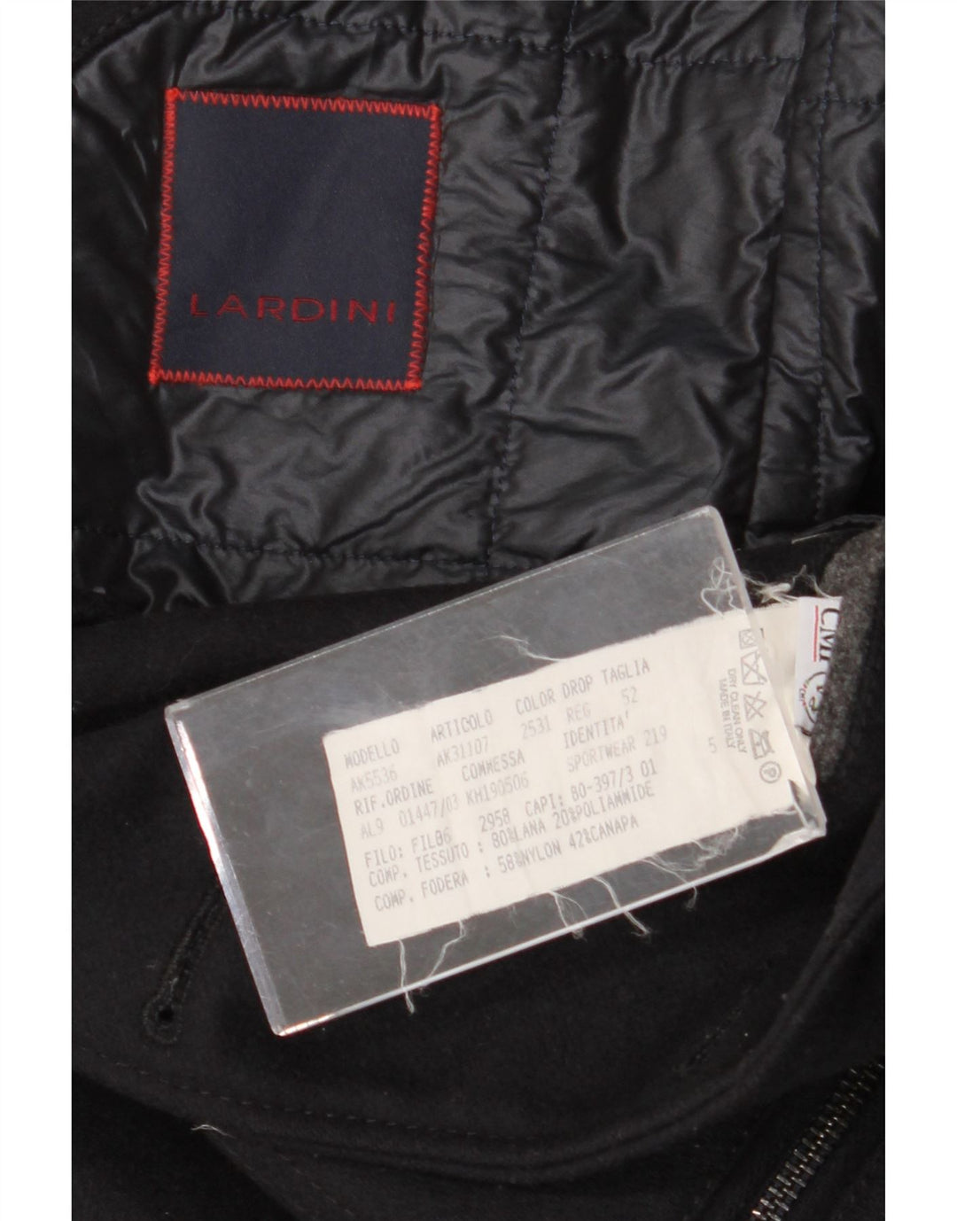 Lardini Мужской пиджак на 3 пуговицах IT 52 XL Темно-синий шерстяной