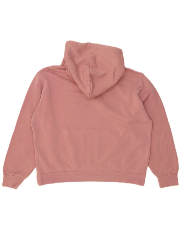 Женский джемпер с капюшоном Converse Oversized UK 14, хлопок среднего розового цвета