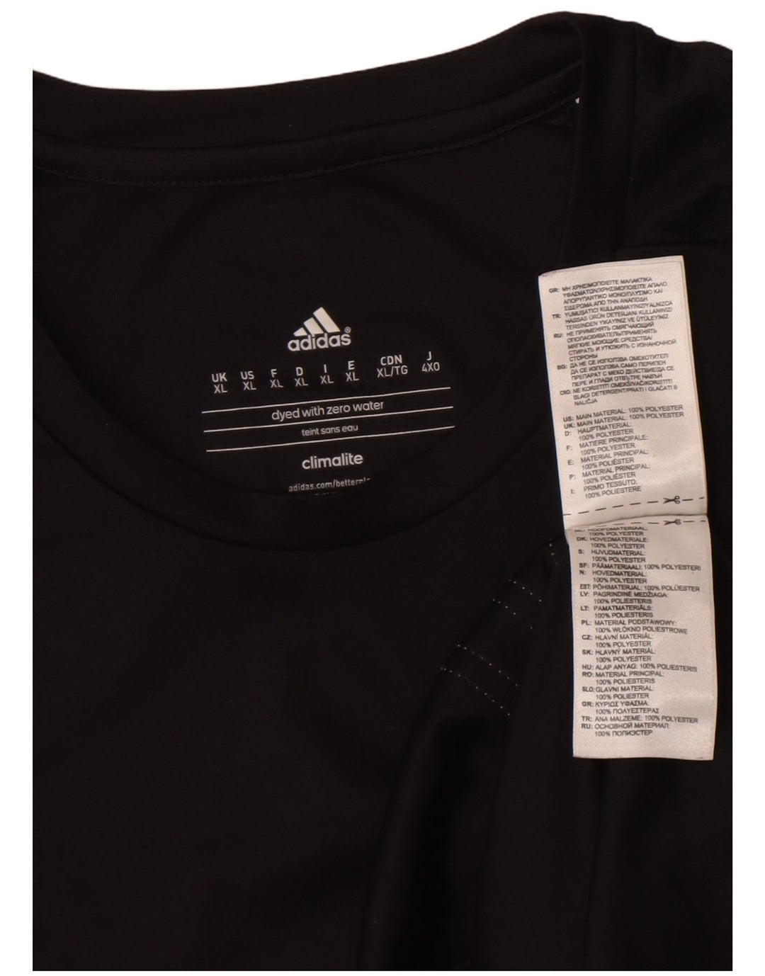 Мужская футболка Adidas Climalite Top XL, черный полиэстер