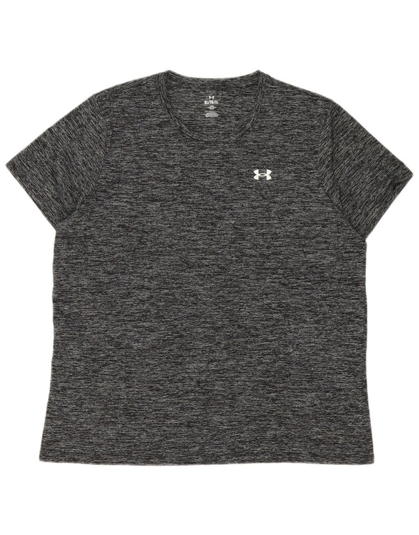 Мужская футболка Under Armour Top XL серого цвета с крапинками из полиэстера