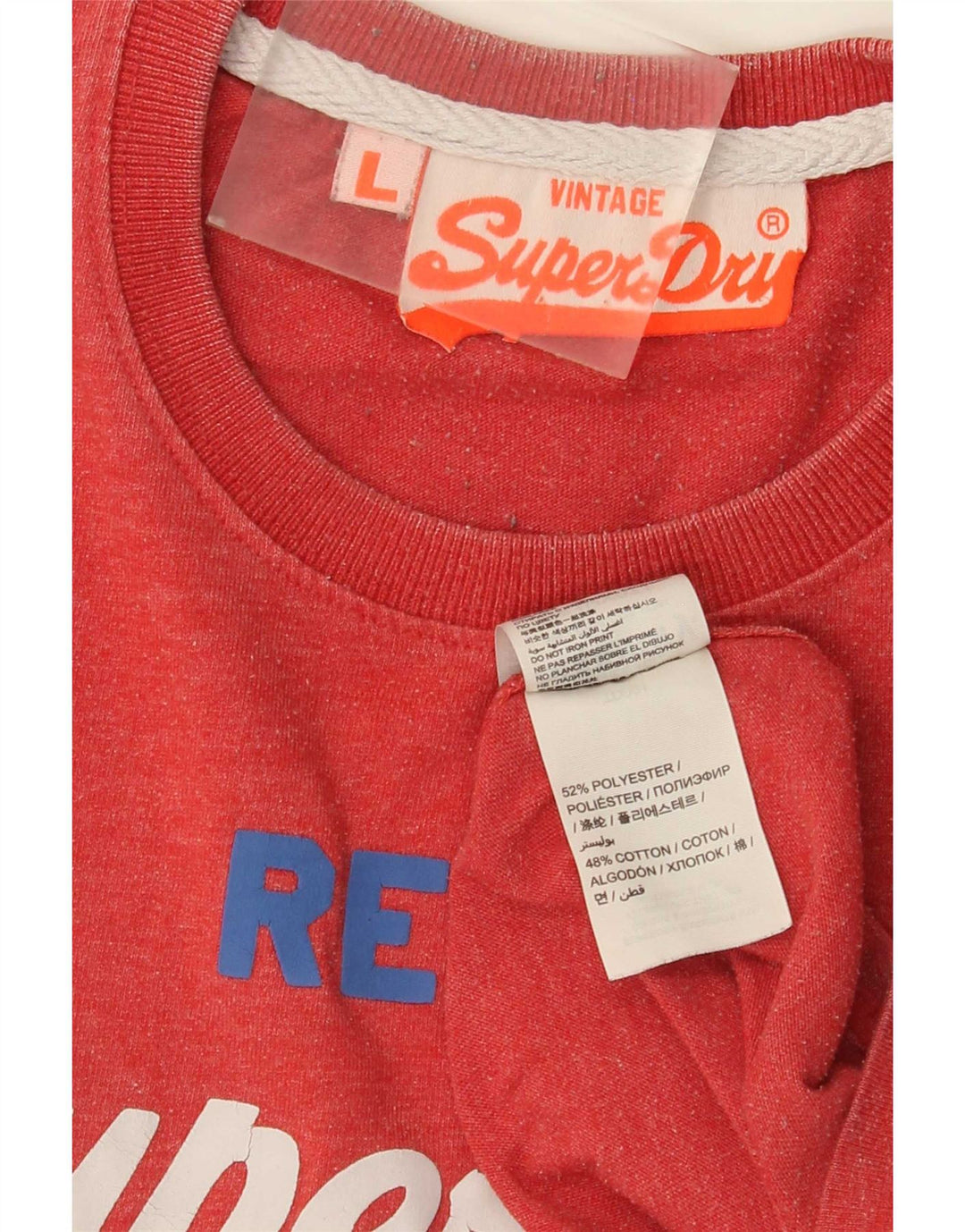 Мужская футболка с рисунком Superdry, большой красный полиэстер