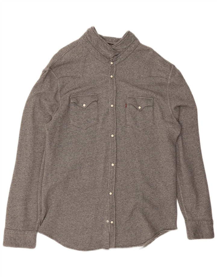 Мужская фланелевая рубашка Levi's 2XL, серый хлопок