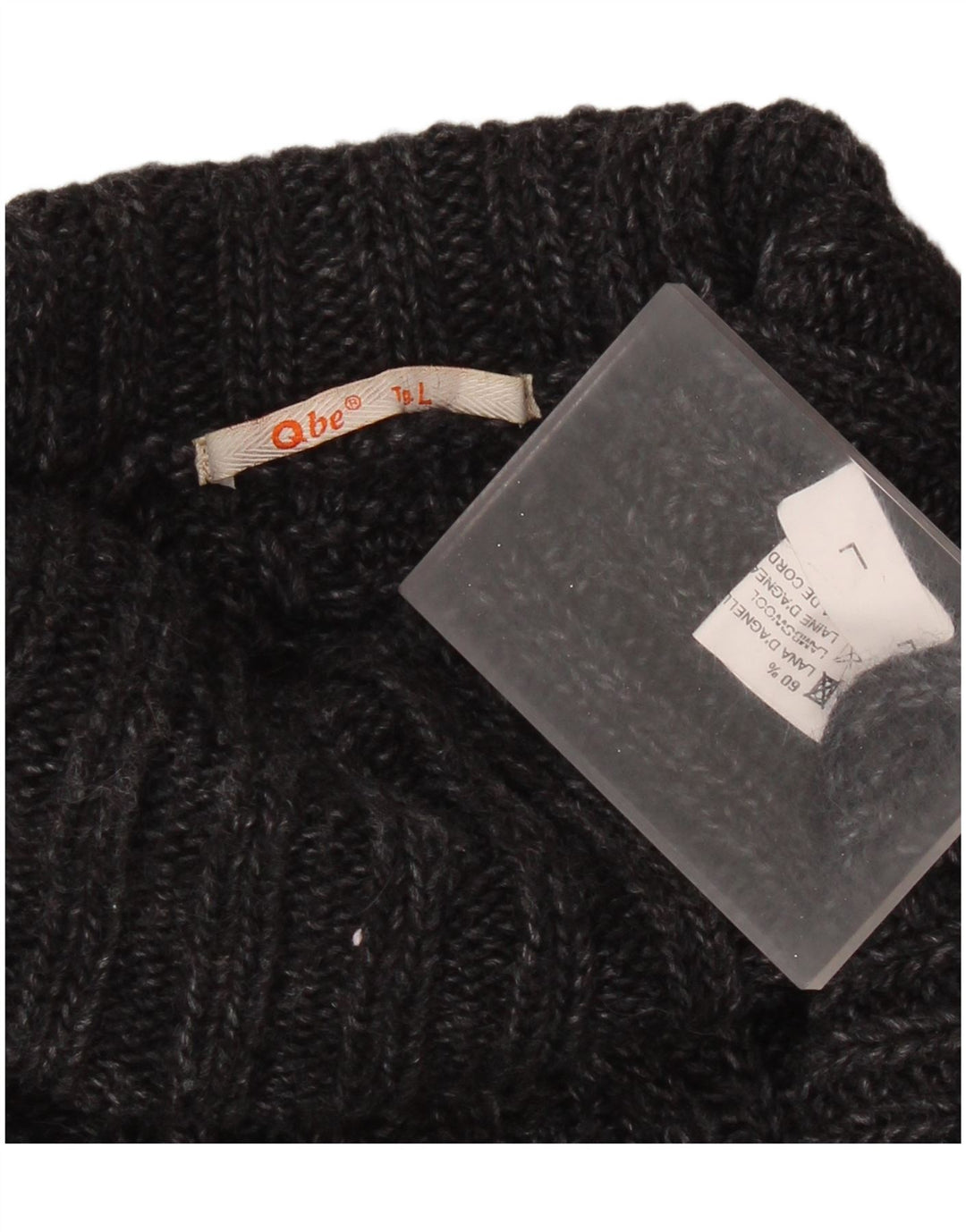 Винтажный мужской джемпер с высоким воротником, большой серый свитер из овечьей шерсти