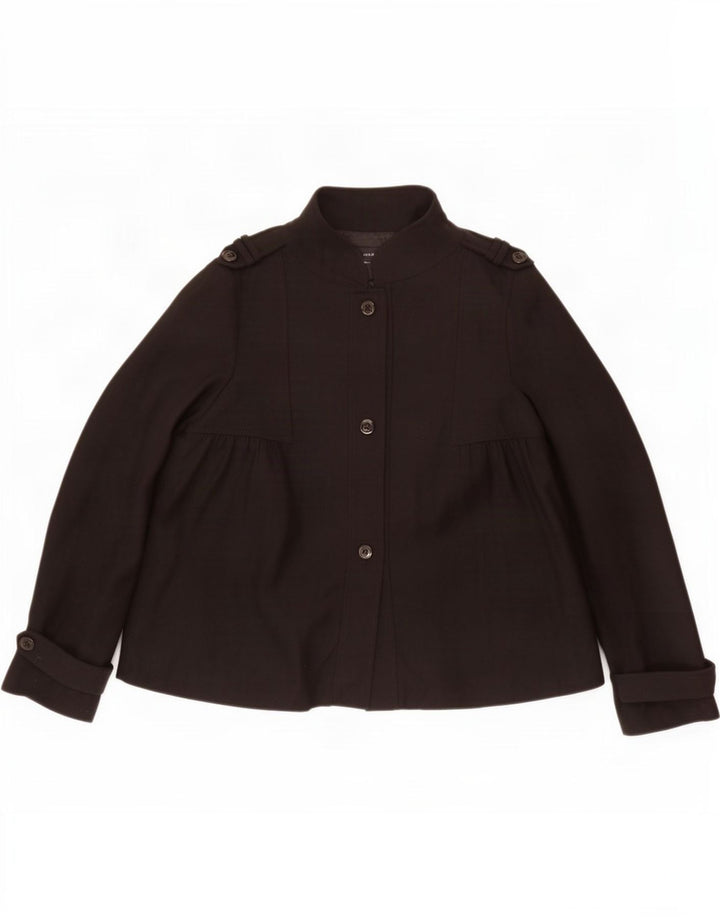 Женское бушлат Zara UK 16, большой размер, черная шерсть