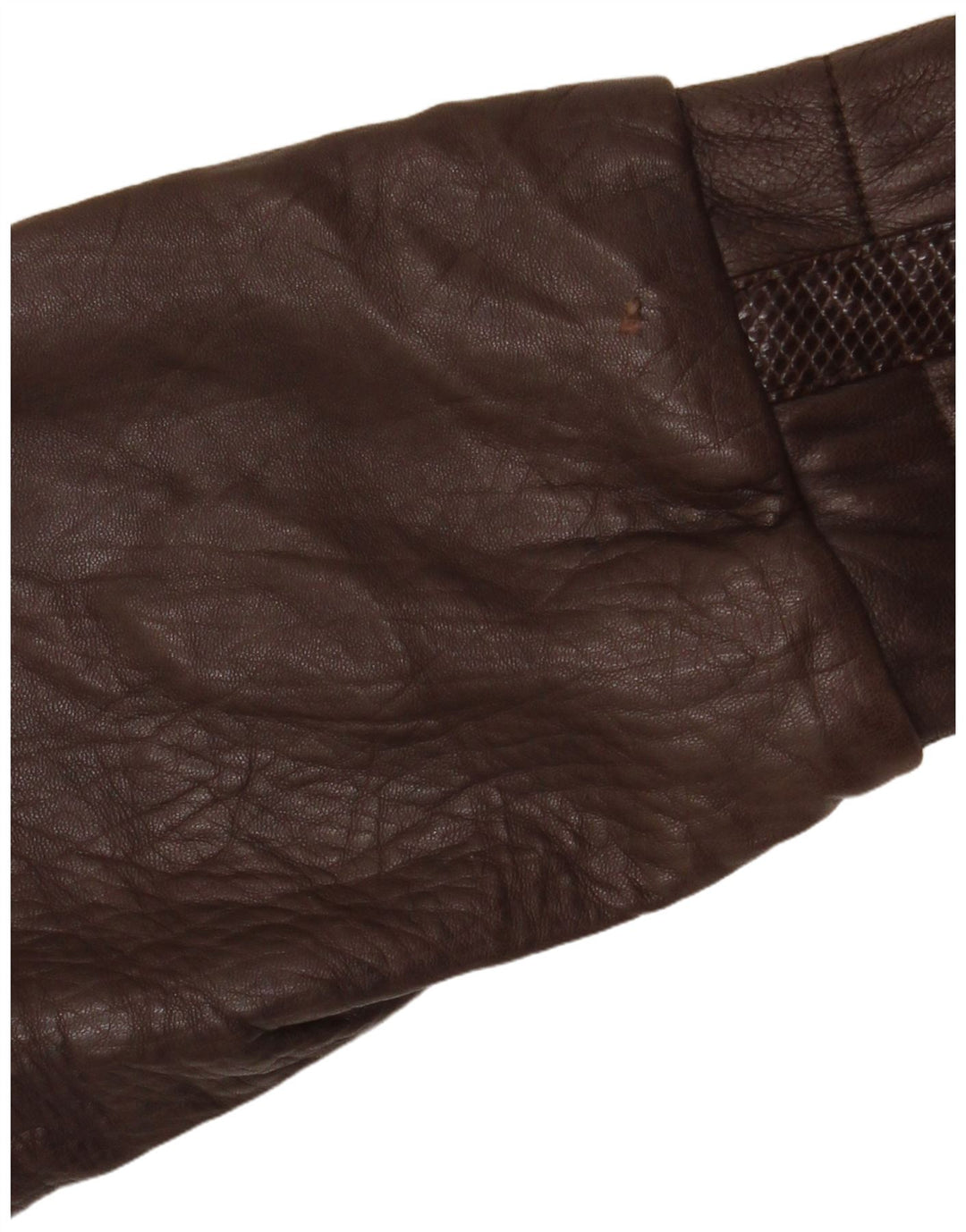 ВИНТАЖНАЯ Женская Кожаная Куртка UK 14 Средне-Коричневая Кожа Argyle/Diamond